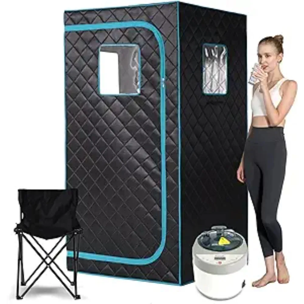 

Full Body Home Steam Sauna Set, 4L Large Steam Pot One Person Portable Sauna Spa with (33.9" L*33.9" W*65.8" H) Freight free