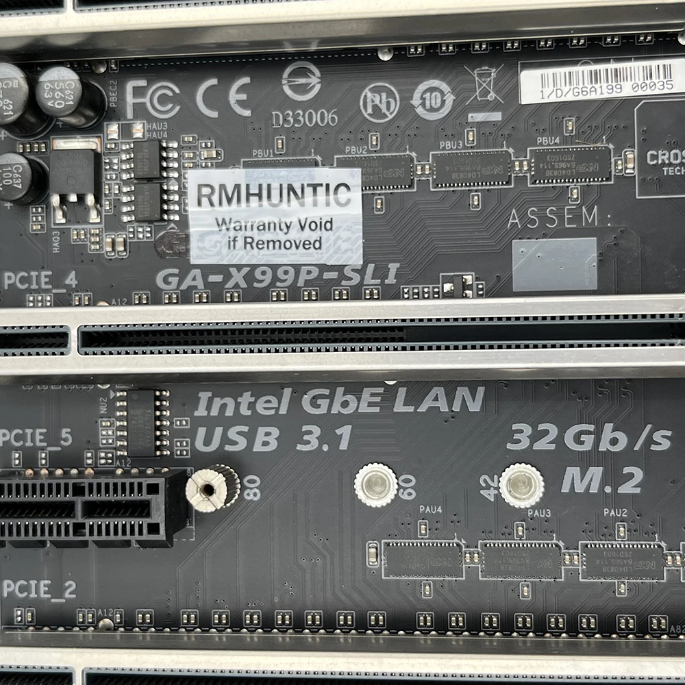 LGA2011-V3 128GB DDR4 PCI-E 3.0 Desktop Motherboard  X99 GA-X99P-SLI perfect work
