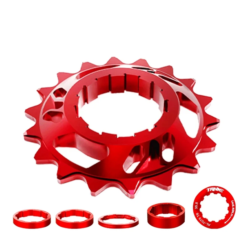 

TANKE Single Speed Flywheel Conversion Kit 18T Cassette Cog Road Bike Sprocket For Freewheel Chain