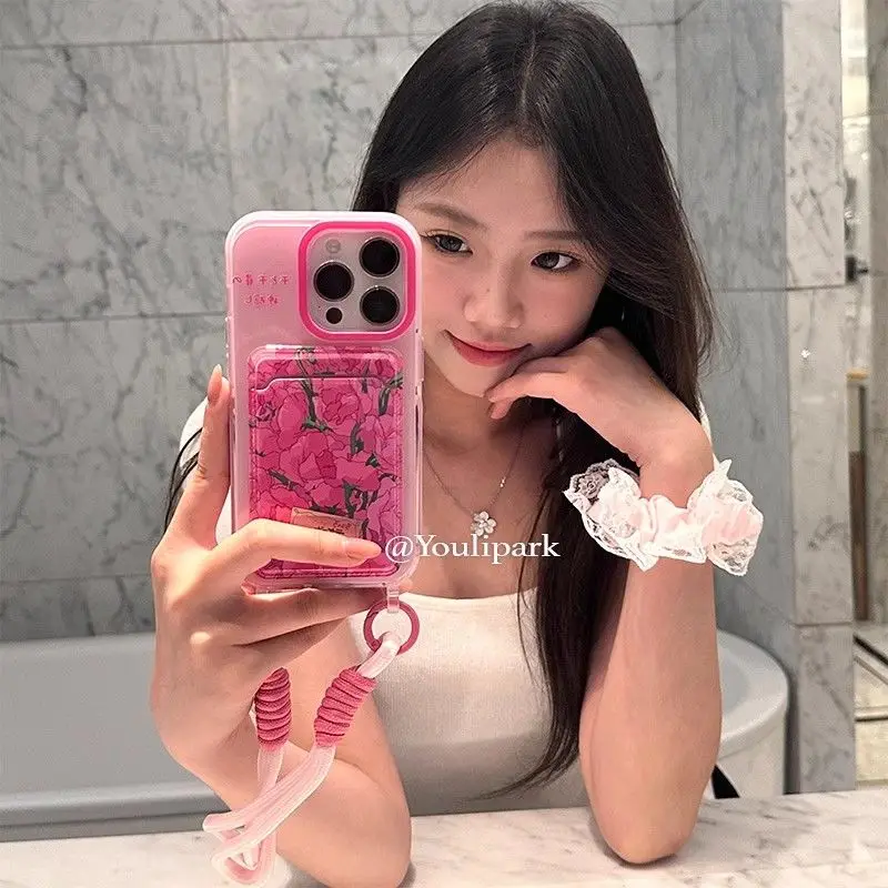 Pink flowers Phone Case For Samsung Galaxy A16 A06 A55 A35 A25 A15 A54 A52 A14 A13 A24 A52 A12 A03CORE A04E A05 soft