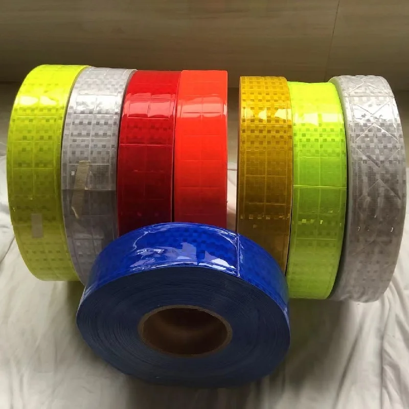 PVC 형광 반사 테이프, 방수, 반사 경고, 깜박이, DIY 의류 재봉 재료, 2 인치