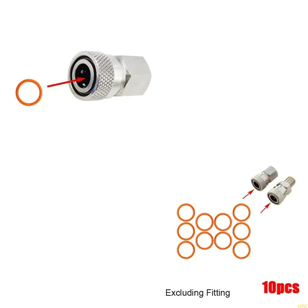 

A0NC 10Pcs Quick Disconnect Release Socket Seals Sealing Rings PU Sealing Gaske Washer Replacement sodas machine O Rings