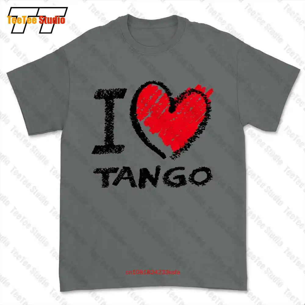 Camiseta de estilo tiza I Love Tango, camiseta 9KQ2