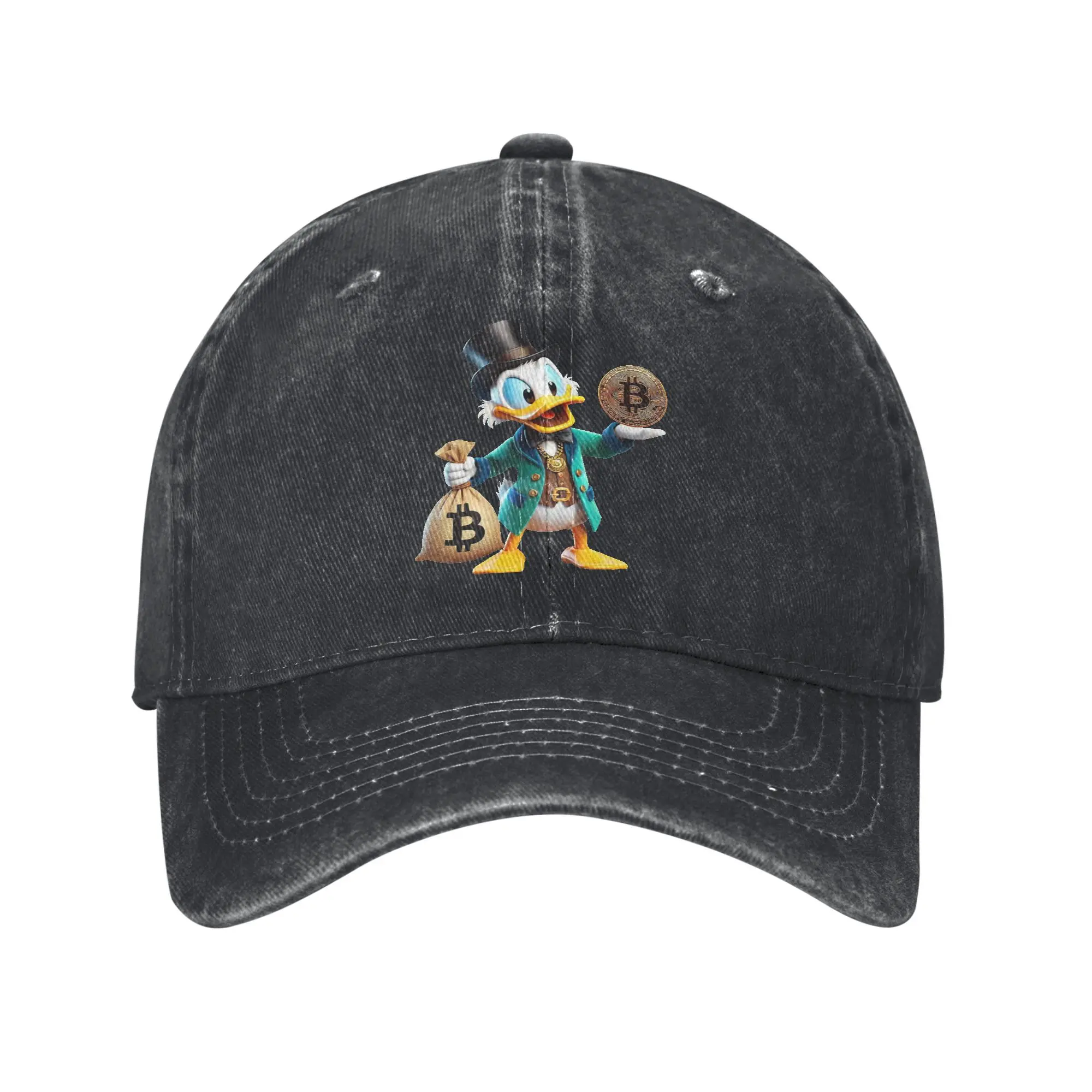 Baseball Cap Scrooge McDuck With His Bitcoins Summer Trucker Hat Donald Duck Men Women Tennis Skate Dropshipping Baseball Caps