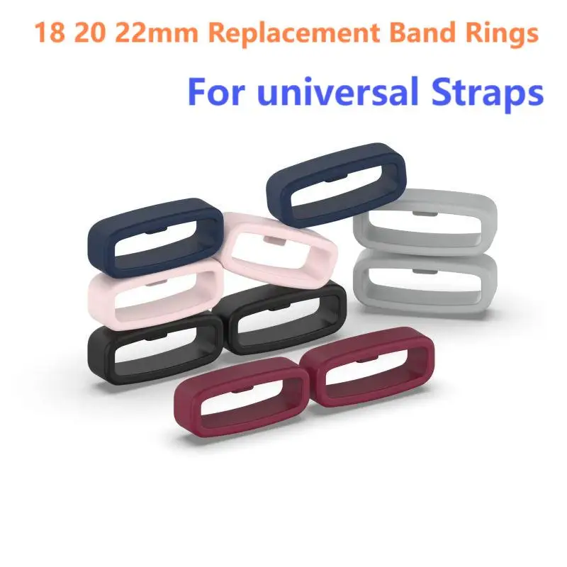 2/5/10PCS Rubber Watch Strap Band Keeper Loop Security Holder Retainer Ring 18 20 22 For Huawei /Xiaomi For Samsung Galaxy Watch