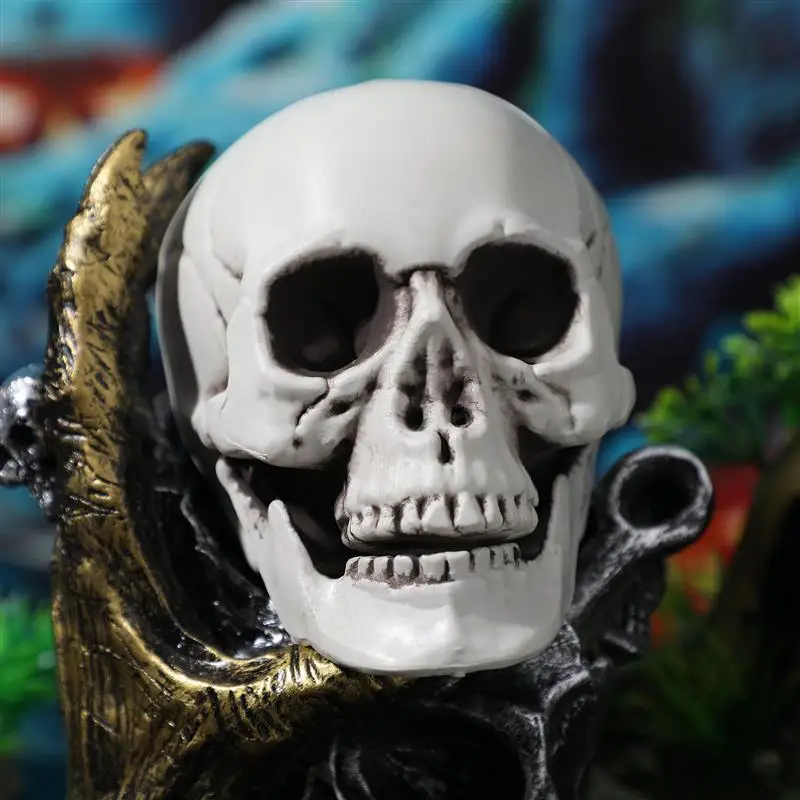 NEW Halloween Skull Artificial Scared Skull Ornament Skull Head Model Plastic Skull Bone Scary Horror Party Bar Ornamen