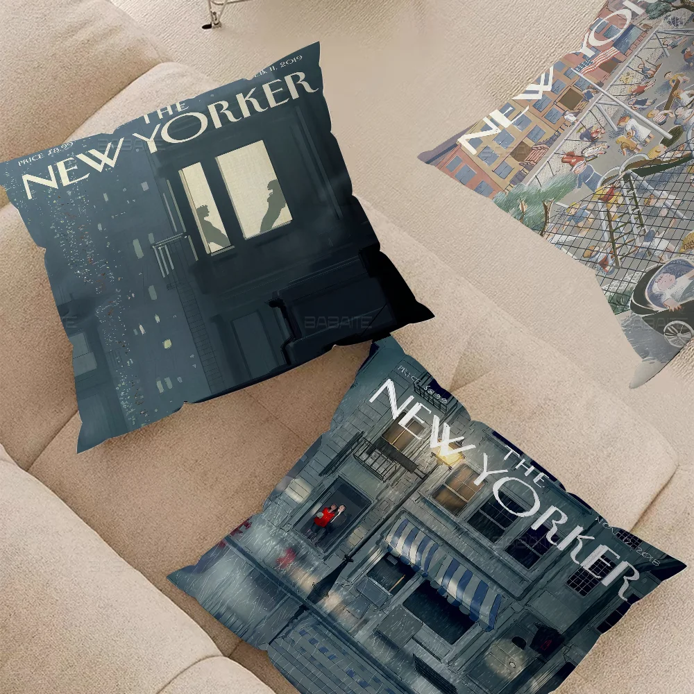 

The New Yorker Magazine Pillow Cover Sofa Cushion Cover Home Room Decoration Children Gift