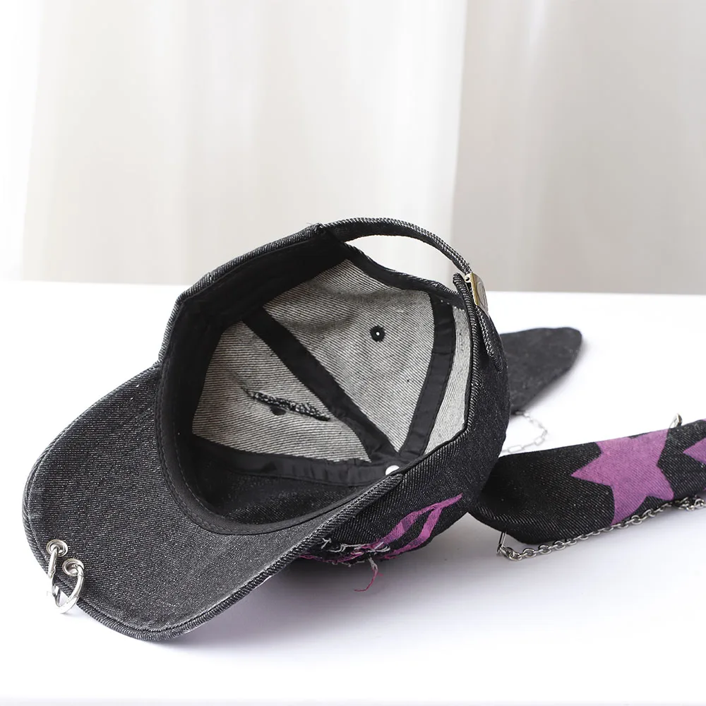 new fashion Girl New Long Rabbit Ears Cowboy Baseball Hat Wash Graffiti Hip Hop Cap Women Men Party Team Baseball Cap