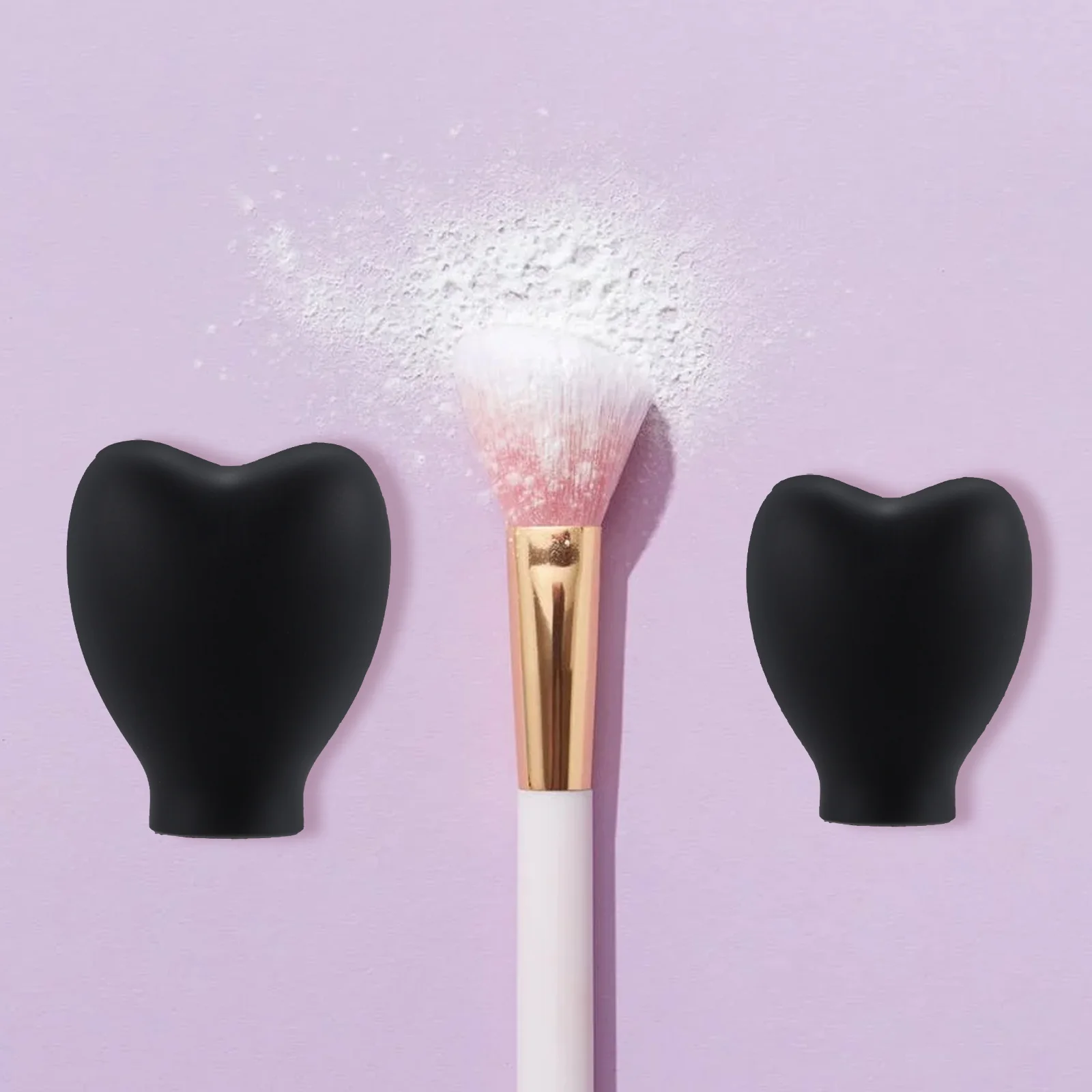 

6pcs Makeup Brush Covers Silicone Protective Caps For Travel Brush Head Protectors Durable Practical Holder Waterproof