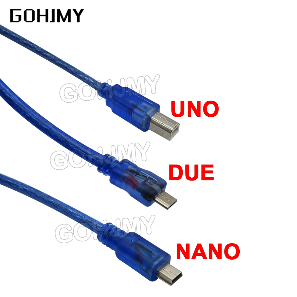 30CM USB Cable For Uno R3/Nano/MEGA 2560/Leonardo/Pro Micro/DUE Blue High Quality A Type USB/Mini USB/Micro USB 0.3m For Arduino