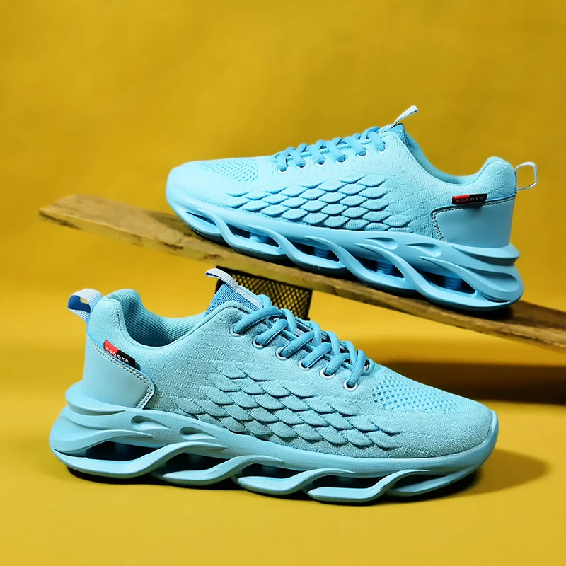 Simple Elastic Slip On Fly Woven Footwear Lightweight Ventilated Surface Anti Skid Bottom All Spring Summer Casual Walking Shoes
