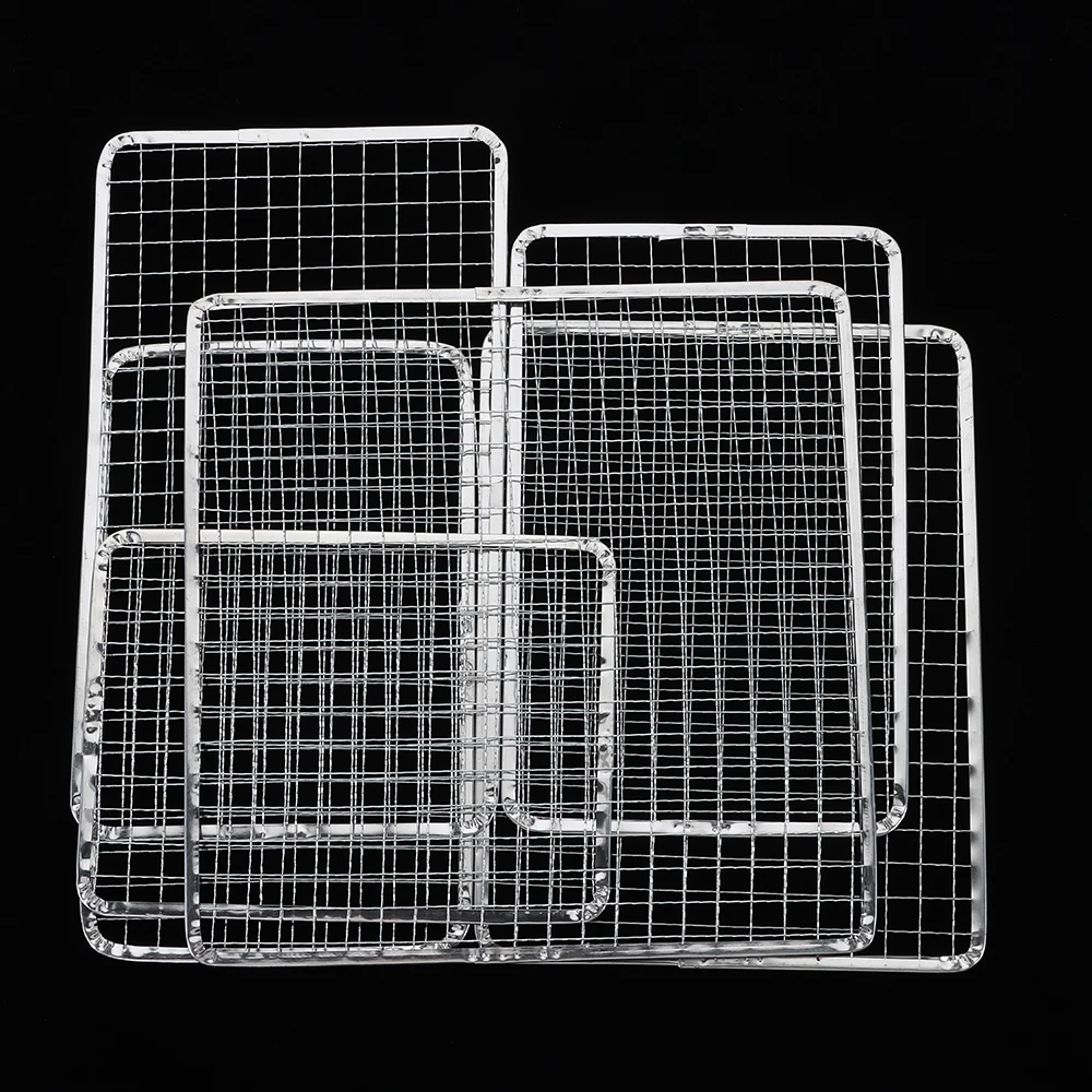 Portable Disposable Barbecue Net Lightweight Square Grilling Net Edge Binding Cooking Net Tool