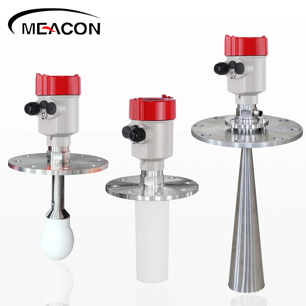 Smart Corrosive Radar Level Sensor 4-20ma Industrial Guided Wave Radar Level Meter Transmitter Liquid Aluminum / Plastic CN;ZHE