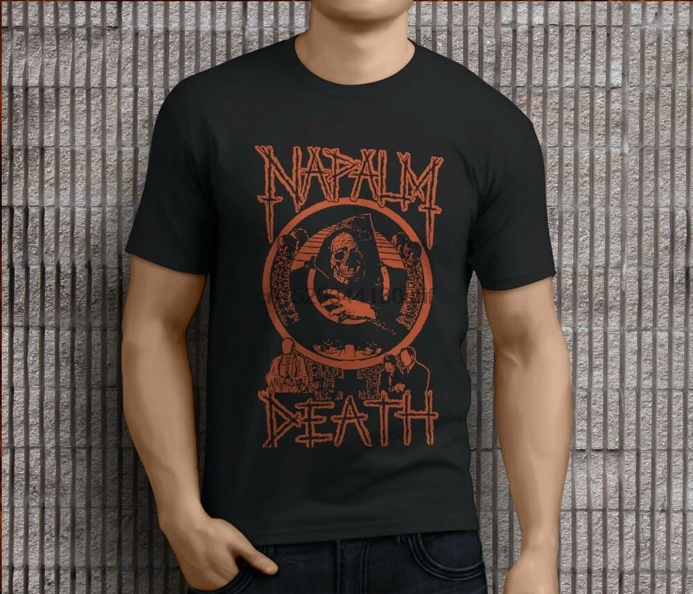 New Popular NAPALM DEATH Metal Rock Band Mens Black T-Shirts S-3XL