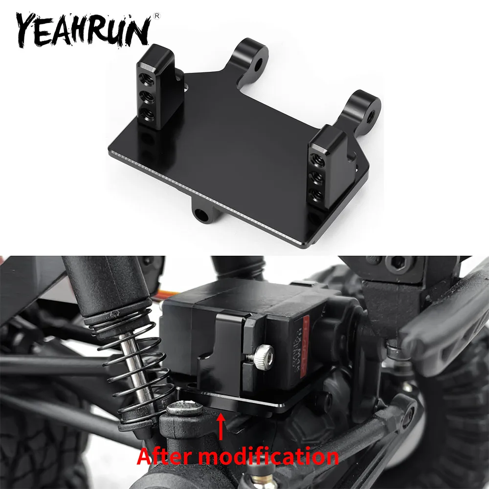 YEAHRUN Metal Alloy Servo Mount Bracket Seat for Redcat Ascent 1/18 RC Crawler Car Upgrade Parts