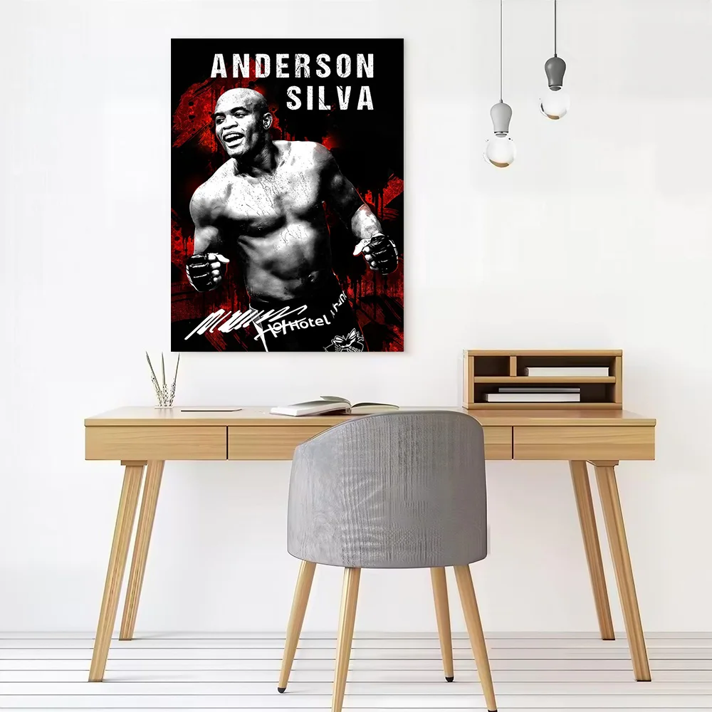 Anderson Silva MMA Fighter Canvas Poster Wall Art Customizable High Quality Printed Picture for Bedroom Accessories Painting