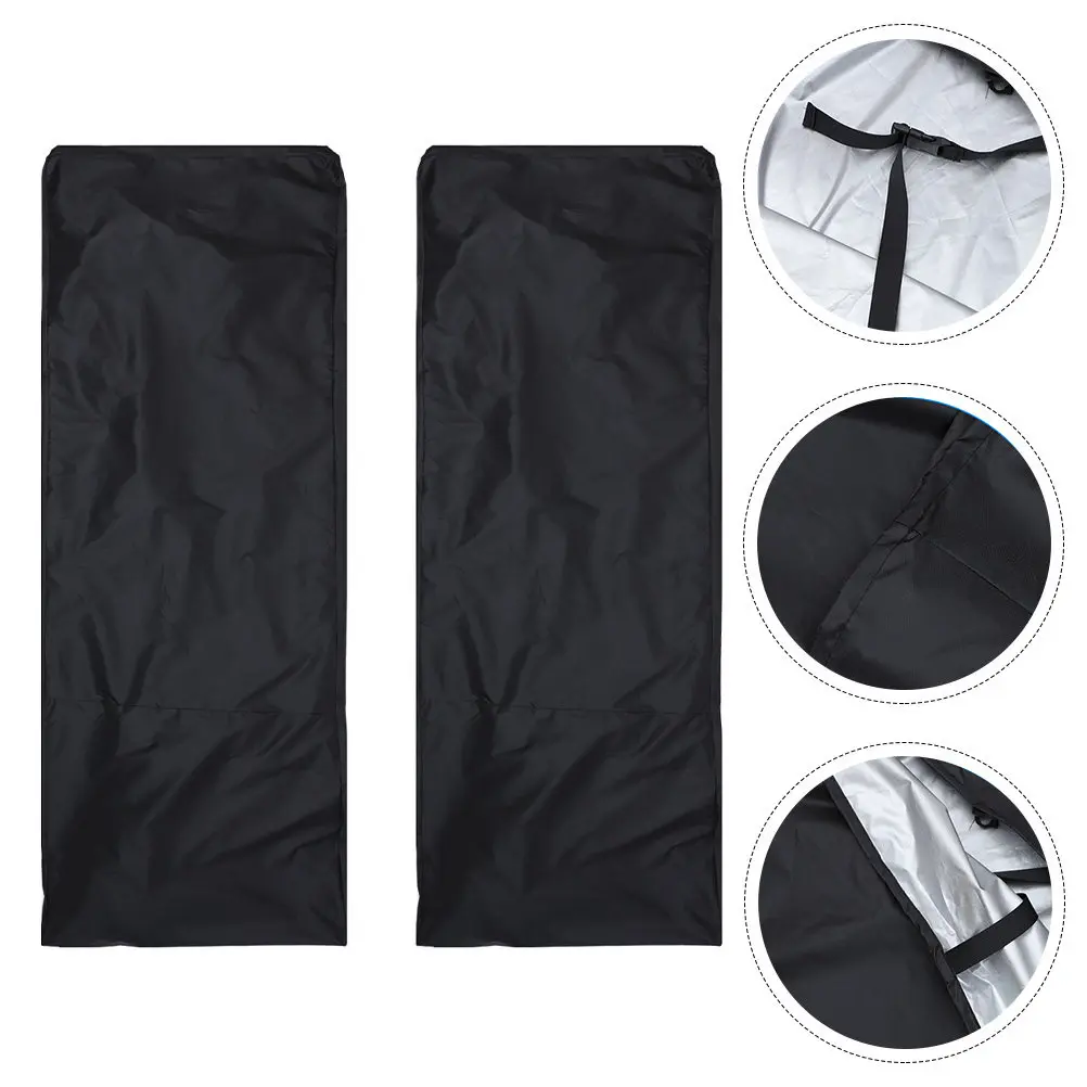 2Pcs Waterproof Lounge Chair Cover Uv Resistant Dustproof Scratch Proof Pet Friendly Breathable Polyester Outdoor Patio Garden