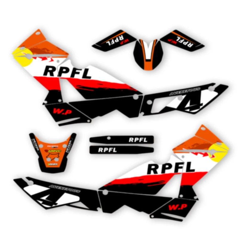 DSMTECH Custom Motorcycle Graphics For KTM 2003 2004 2005 2006 2007 2008 2009 2010 2011-2016 ADV990 Decals Stickers Kits 002