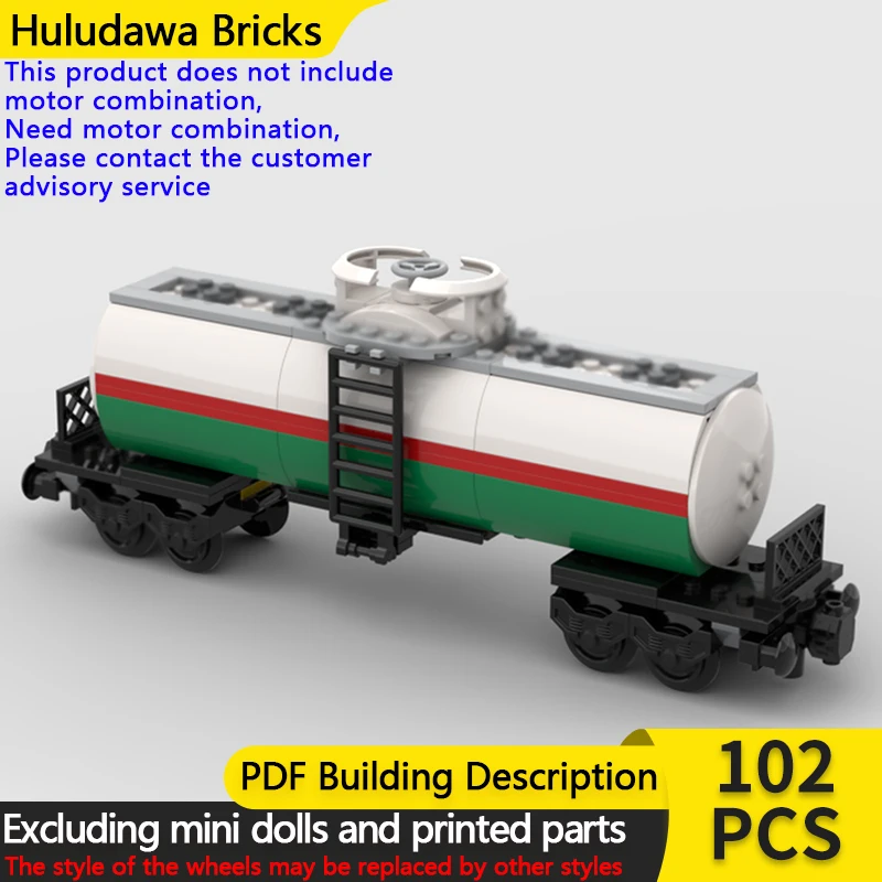 City Car Model MOC Building Bricks Oil Tank Freight Car Modular Technology Children Holiday Gifts Assemble Toys Suit