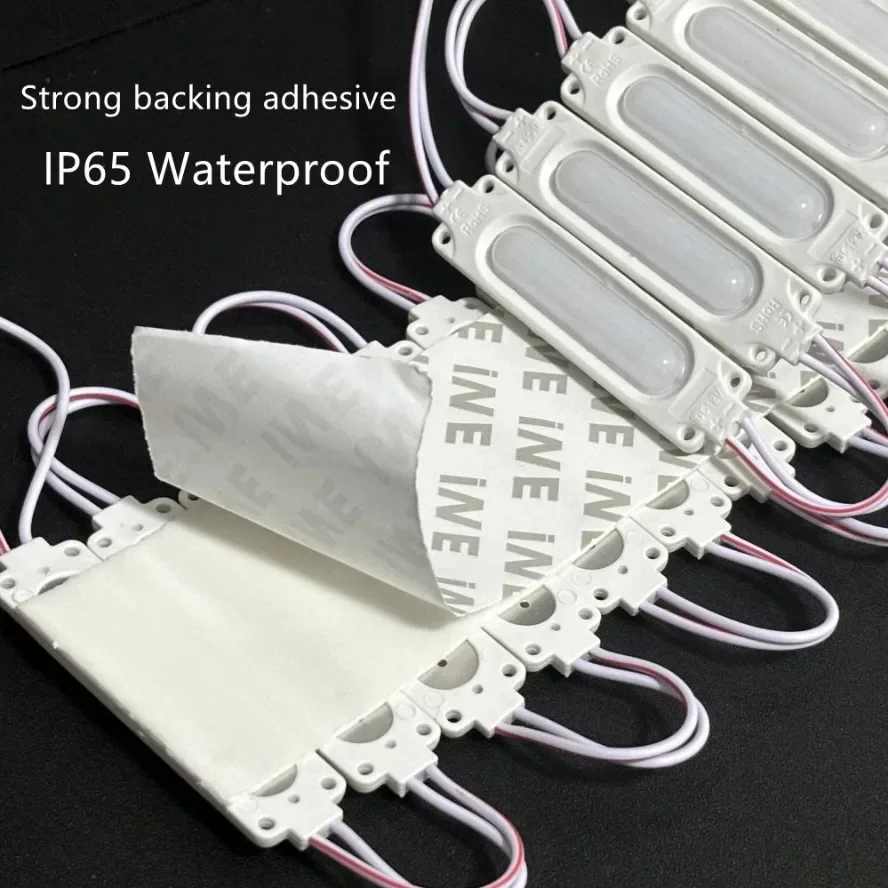 20/مجموعة RGB المتدفقة ضوء 12 فولت تسليط الضوء على Led وحدة مقاوم للماء IP65 طوي COB شرائط مصباح الخلفية متجر راية سيارة الديكور #6