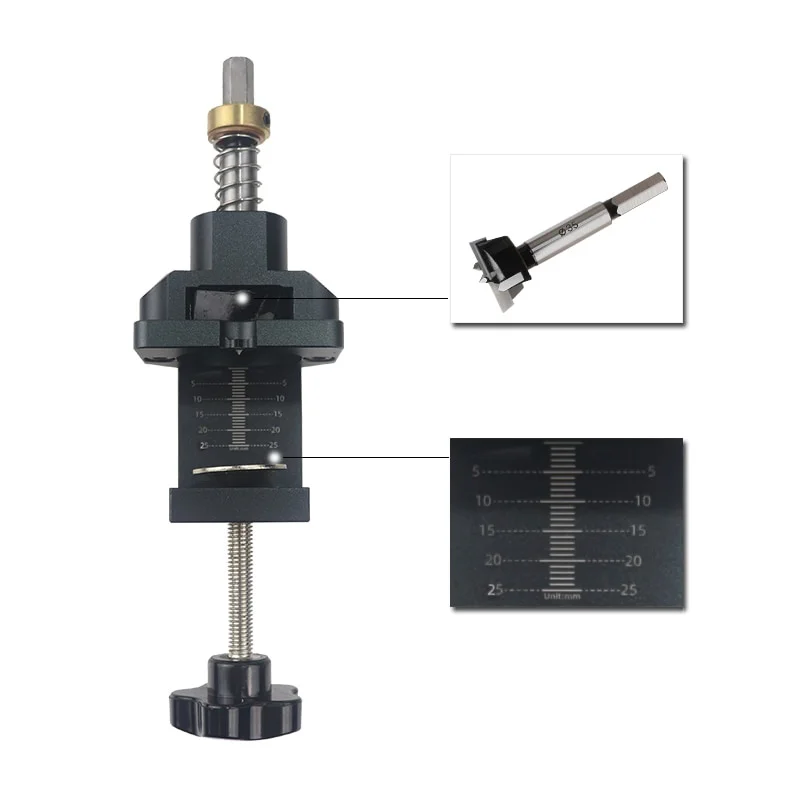 35mm Cabinet Hinge Dowel Jig Precision Drill Guide for Concealed Door Installation Hole Puncher Household Tool