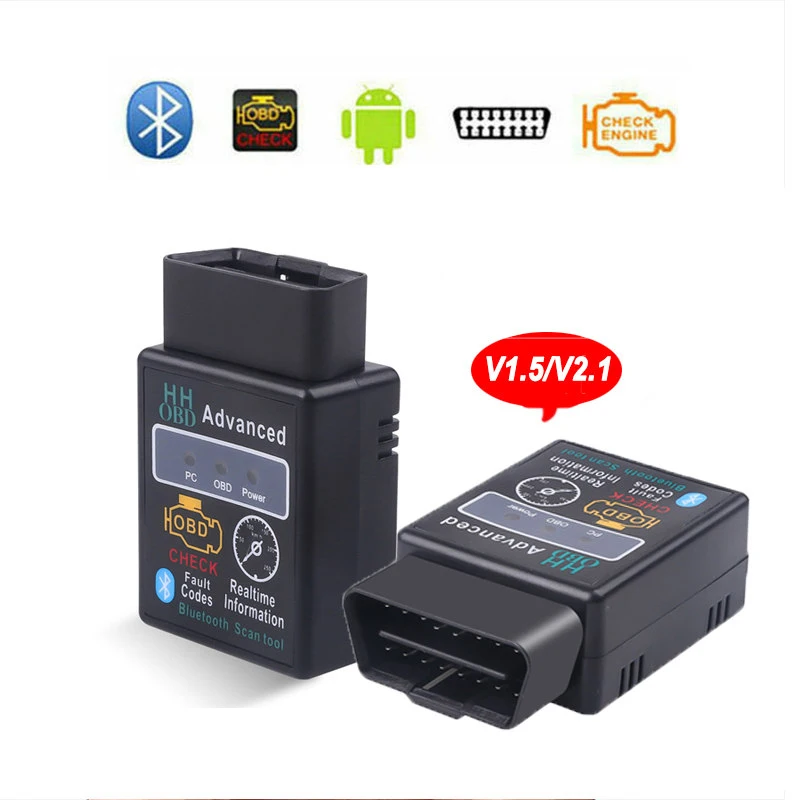 

Car Fault Detector Bluetooth V1.5 Mini Elm327 OBD2 Scanner OBDII Diagnostic Tool Code Reader For Android Windows Symbian