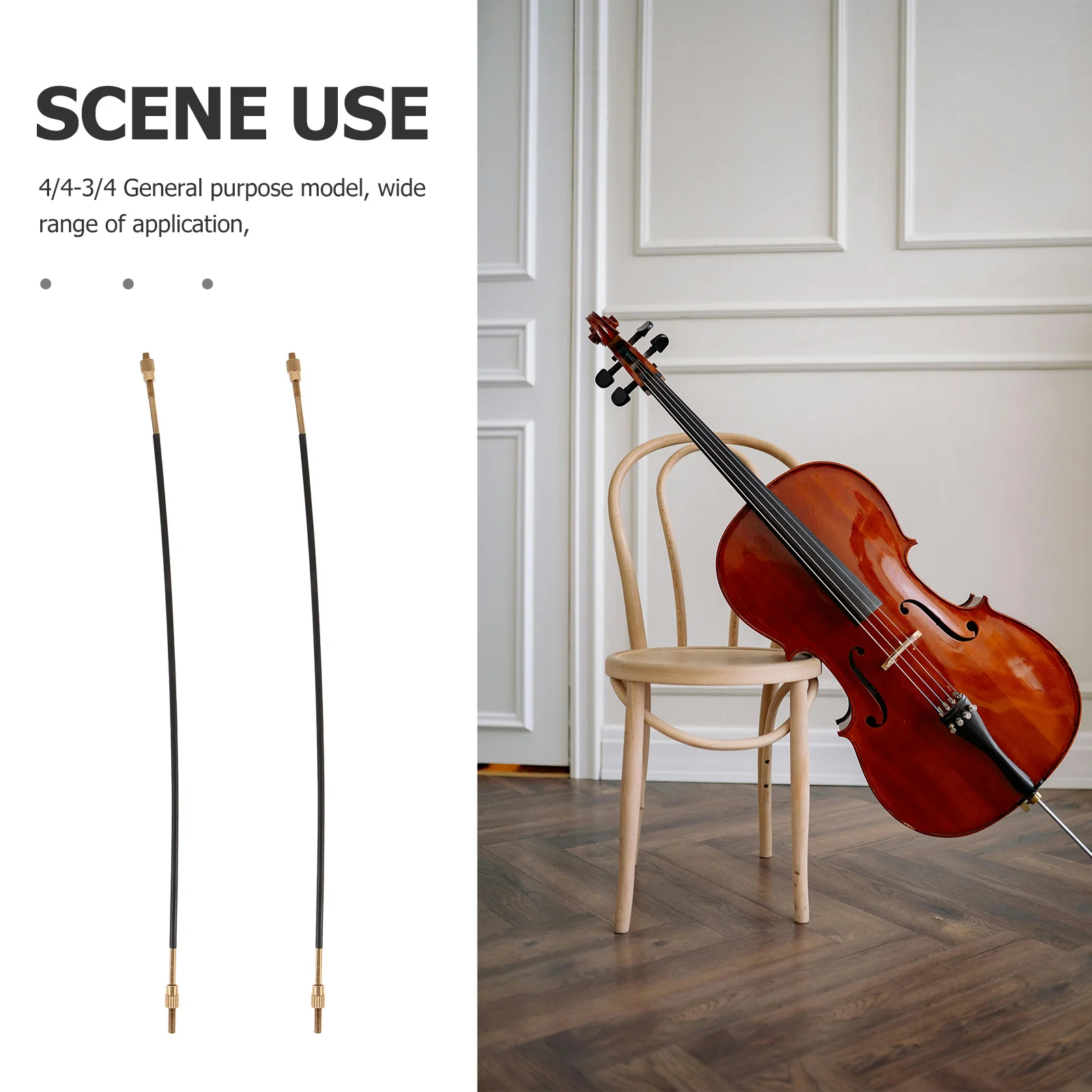 

2pcs Tail 4/4 3/4 Size Easy Install Replacement String Tailpiece Parts Tailguts For Cello Instrument Cello Accessories