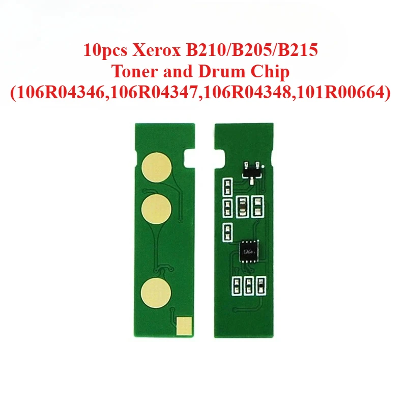 

10 шт. Xerox B210/B205/B215Тонер и барабанный чип (106R04346,106R04347,106R04348, 106R04349,101R00664)