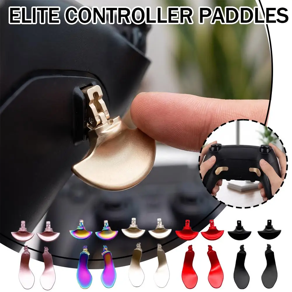 Metal Back Controller Paddles Replacement 4Pcs for PS5 Edge Controller Colorful Durable Buttons Triggers Joystick Accessories