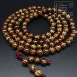 Pure Natural Flower Root Bodhi Tree Root 108 Buddha Beads Chanting Bracelet Star Moon Prayer HandString Men and Women's Jewelry