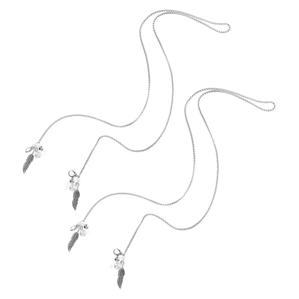 

2Pcs Eyeglass Chains Stainless Shape Lightweight Sunglasses Strap Eyewear Holder Cord for Women Outdoor Use