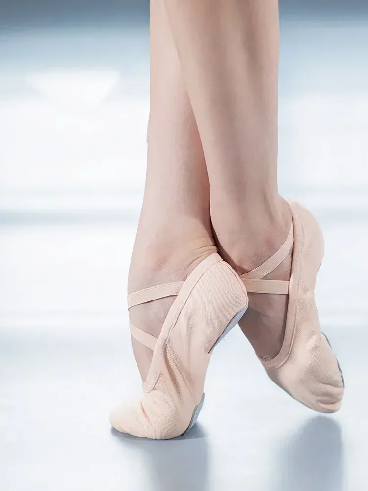 EU24-46 chinelos de qualidade profissional lona sola macia barriga yoga ginásio ballet sapatos dança meninas mulher homem bailarina