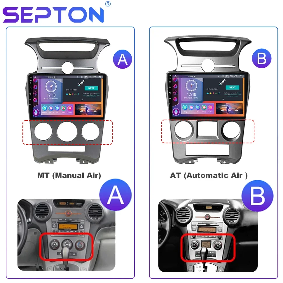 SEPTON Car Radio for Kia Carens 2006-2012 Multimedia Car Screen Android Auto Player Navi GPS 2Din CarPlay Head Unit 8core DSP