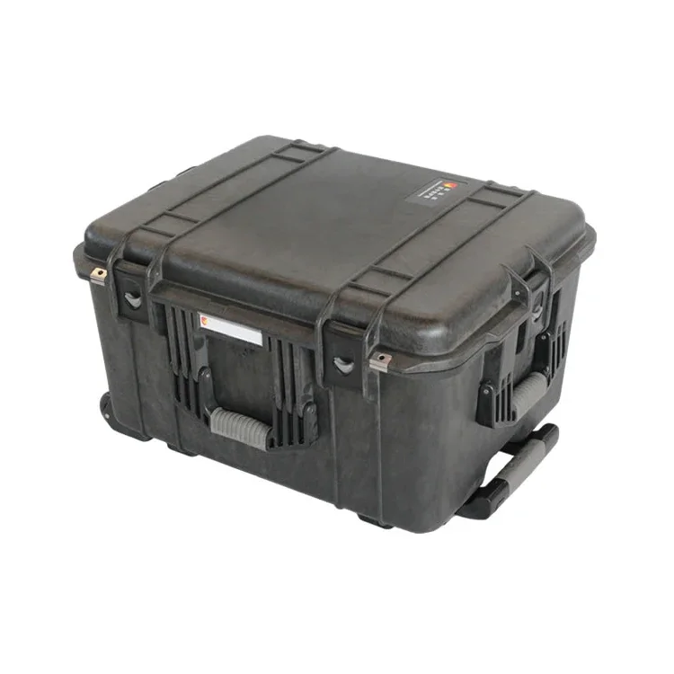 Plastic Hard Shockproof IP67 Waterproof Padded Equipment Tool Transport Trolley Case with Wheels