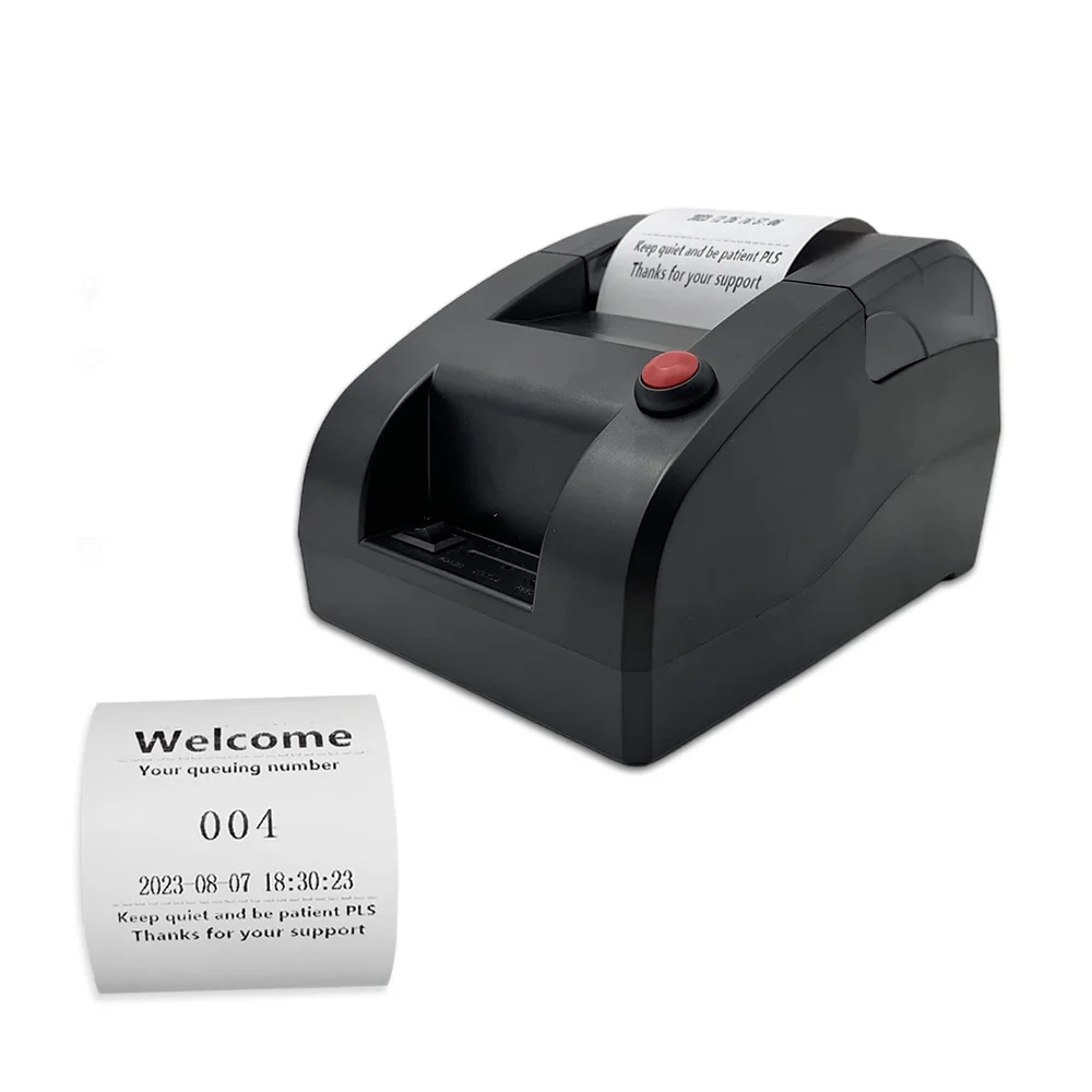 

58mm Receipt Ticket Thermal Printer Can Edit Print Text via PC Wireless Queue Management System Show Waiting Number for Bank