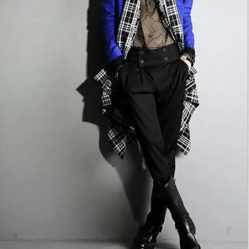 Leopard Tide The Trend Personality Of Version Japanese Korean And Casual Men's Pants Autumn Trousers Stage Clothes