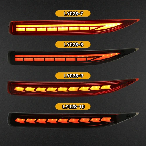 Imagen 2 del producto Luces de barra trasera intermitentes dinámicas para coche, carcasa de luz negra ahumada elegante, modelo de giro de freno, luces de alerta para Toyota Corolla 19-20