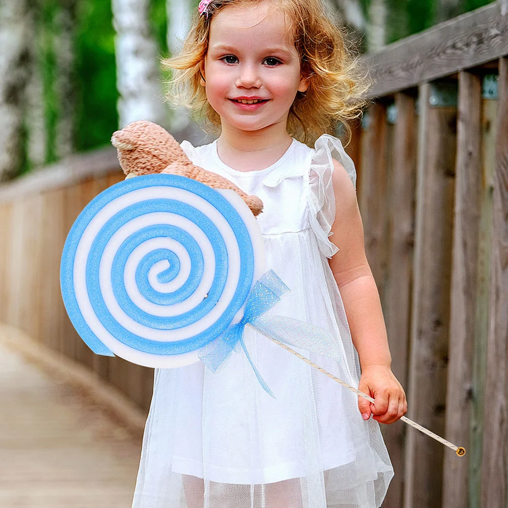 2 Pcs Photo Studio Props Lollipop for Decorate Party Candy Decoration Simulation Food Plastic Large