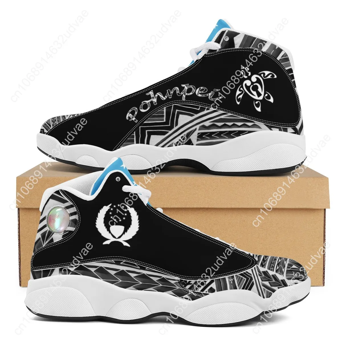Brand New Polynesian Samoa Tribal Tonga Style Running Shoes Custom Ball Sports Team Logo Men's Basketball Sports Shoes