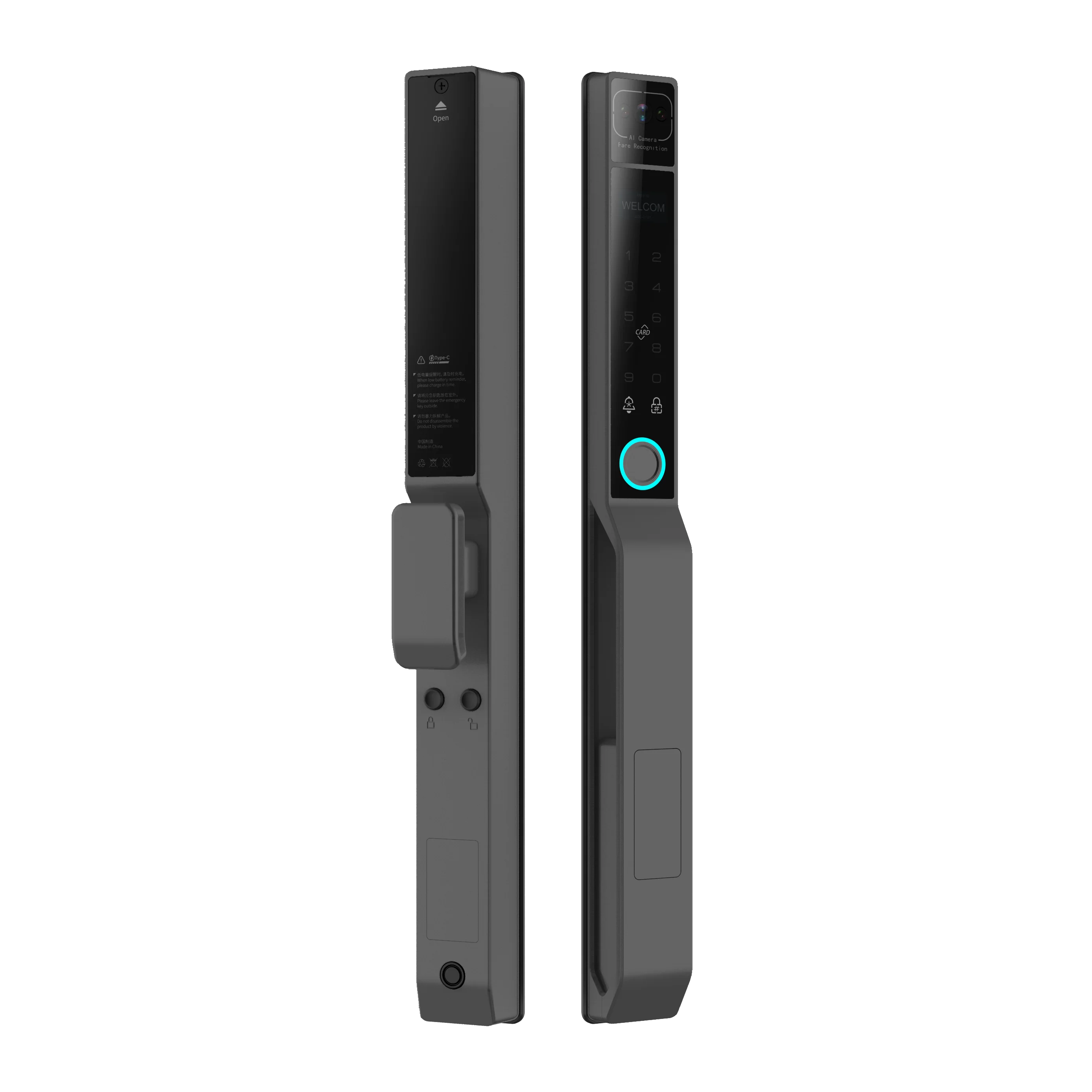 Fingerprint Camera 3D face recognition fingerprint door lock APP remote control smart door lock