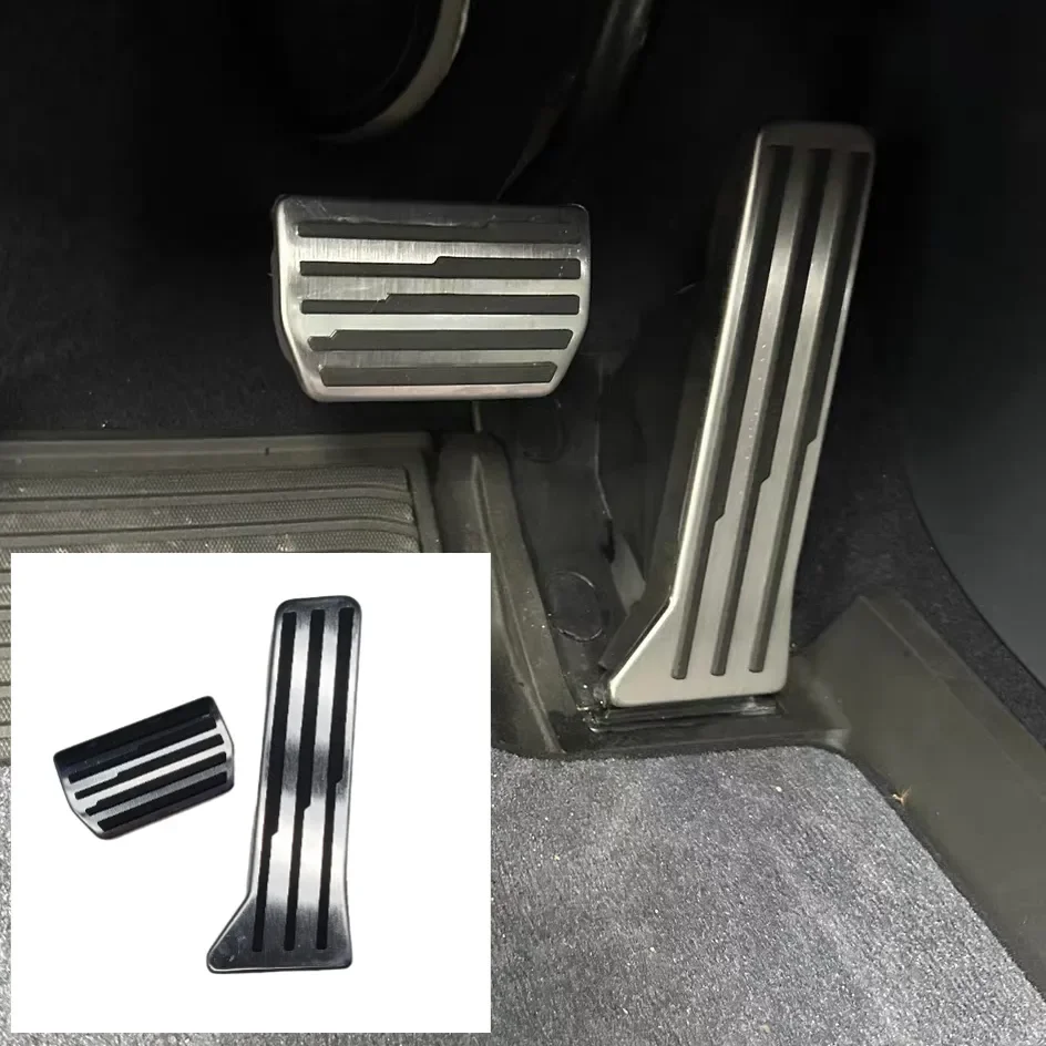 For Volvo EX30 2026 2025 Stainless Steel Gas Accelerator Non-Slip Car Brake Oil Foot Pedal Auto Accessories
