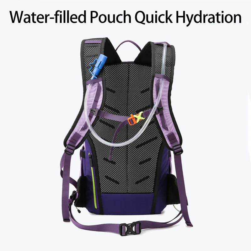 حقيبة ظهر أنيقة وخفيفة الوزن للجنسين ذات سعة كبيرة للاستخدام الخارجي، حقيبة ظهر متينة من النايلون محايدة للمشي لمسافات طويلة للجنسين للسفر #6