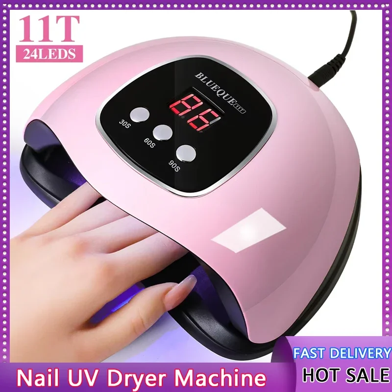 

УФ-сушилка для ногтей, профессиональная 24-светодиодная УФ-лампа для маникюра, лампа для домашнего использования, лак для сушки лака с USB-кабелем