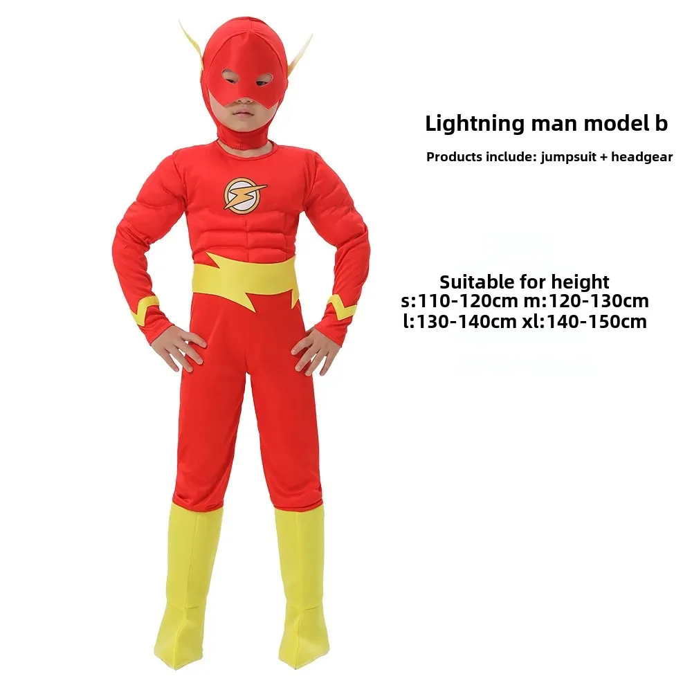 Halloween Children's Costume Hero Alliance Batman Iron Man American Commander Batman Lightning Man Clothes Cosplay Costume