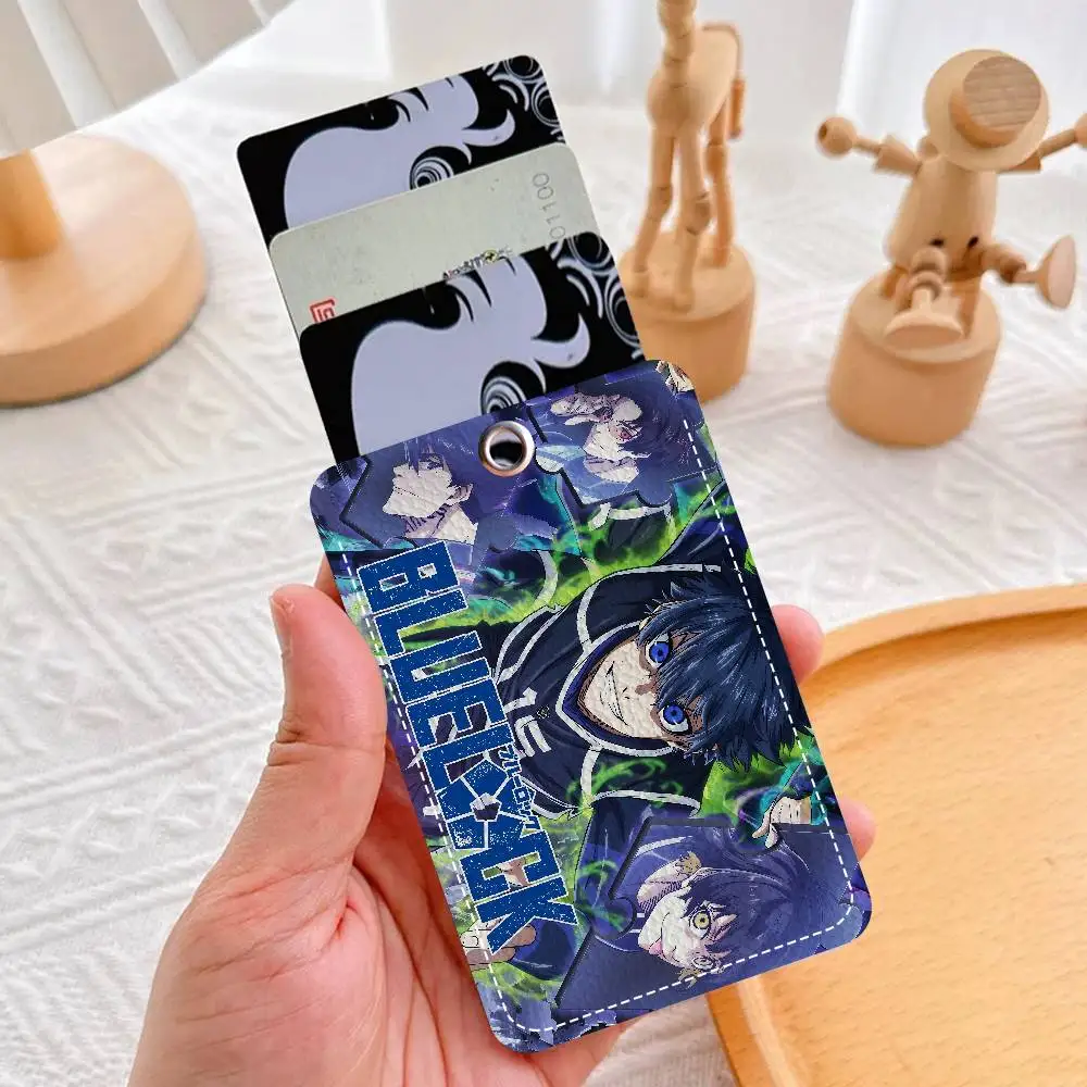 B-BLUE LOCK حاملي بطاقات سلسلة المفاتيح كيرينغ البنك حافلة معرف بطاقات الائتمان سلاسل حلقة المفاتيح #5