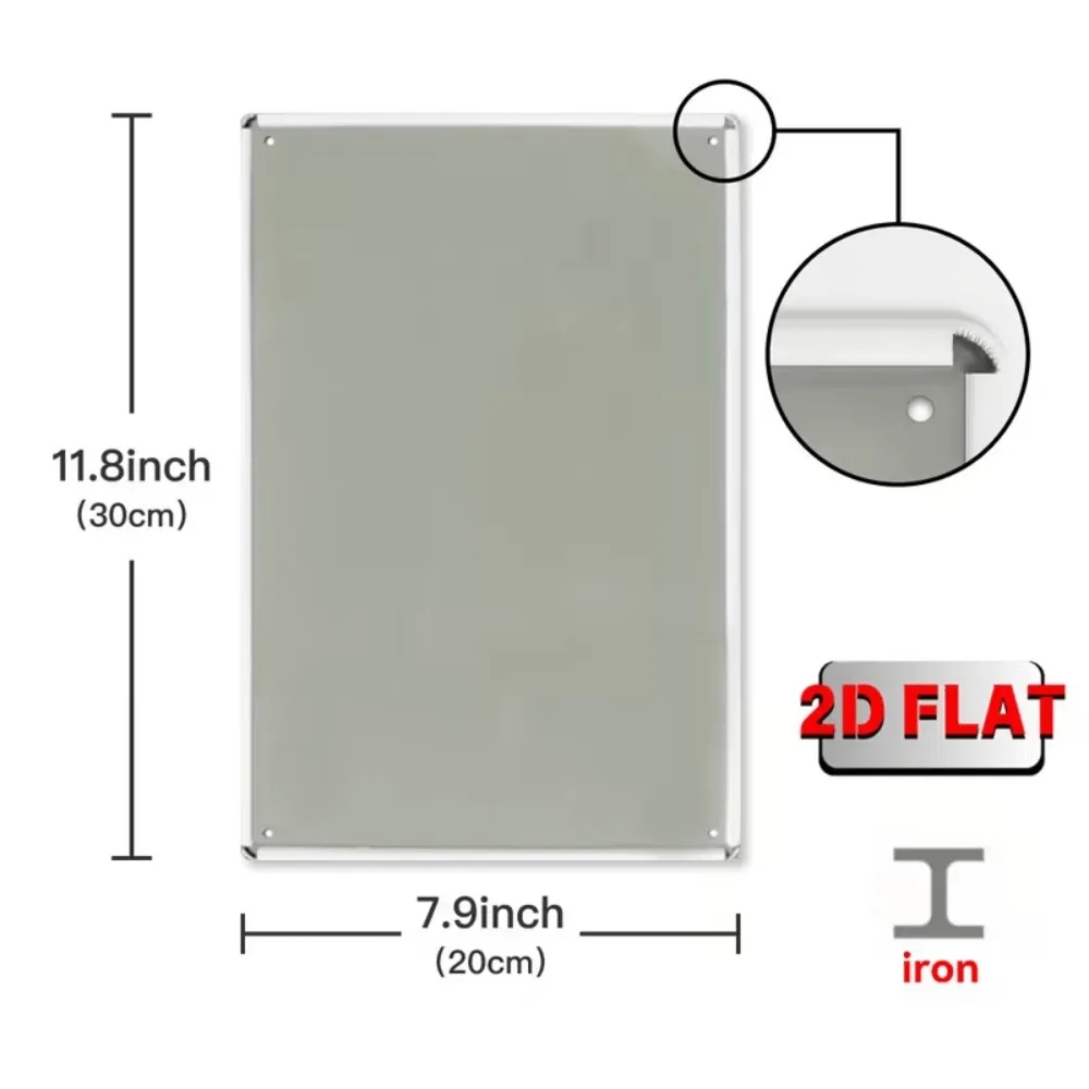Personal Customizable Metal Photo Print 8x12Inch Waterproof Anti-fade Wall Hanging Art Upload Photo Home Wedding Unique Gift