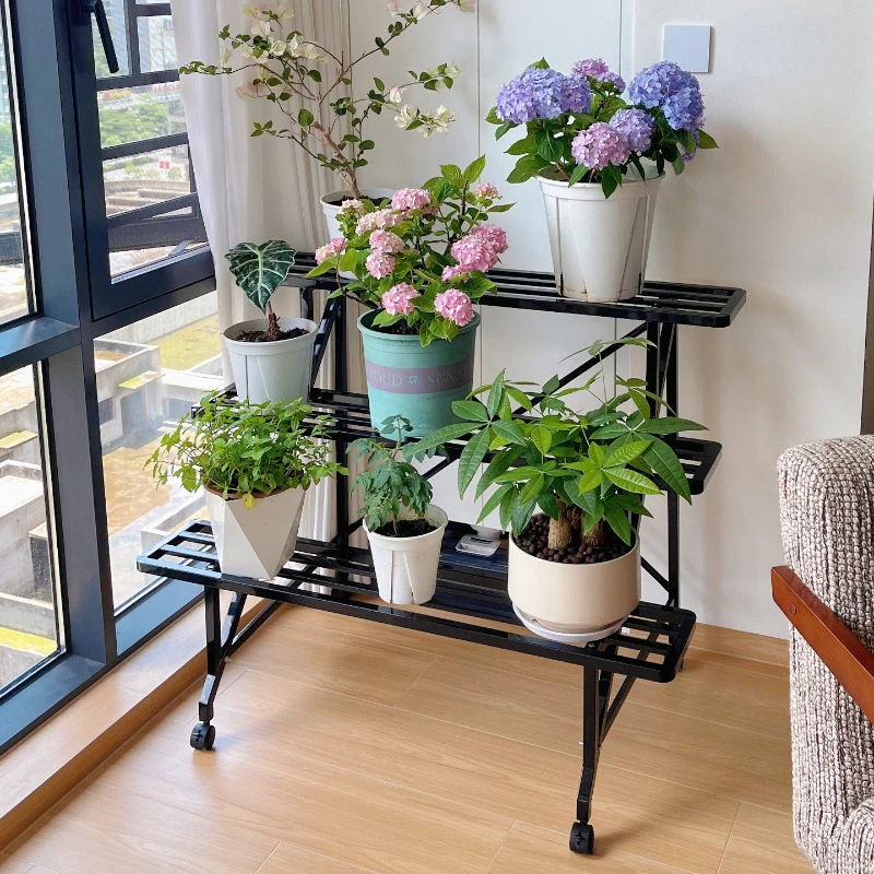 Movable Outdoor Plant Stand Balcony Storage Stepped Living Room Flower Stand Indoor Corner Estanterias De Exhibición Furniture