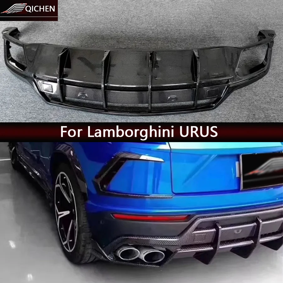 For Lamborghini URUS Carbon Fiber Back lip Car Rear Bumper Diffuser Rear Splitters Spoiler Upgrade Car Accessories body kit