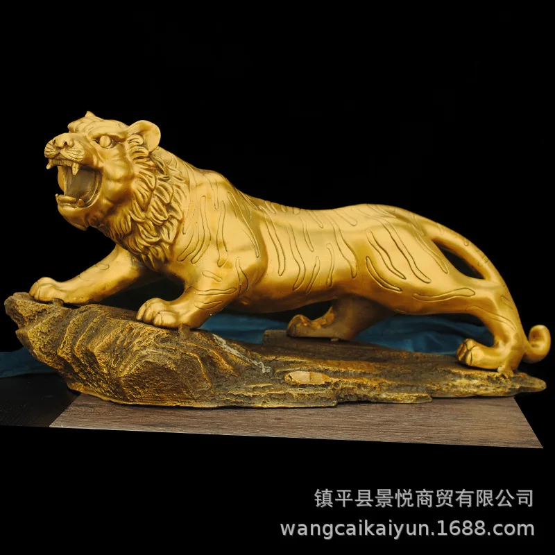 Pure copper tiger figurine, copper tiger ornament, money and treasure symbolizing wealth, tiger of fortune, zodiac tiger, tiger