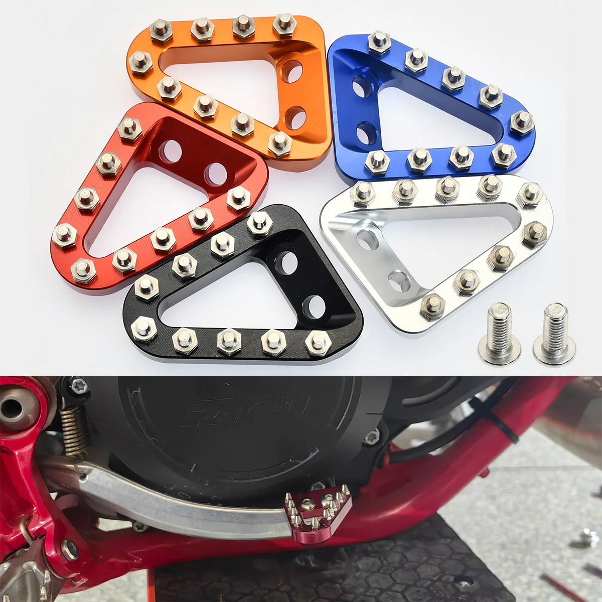 Motorcycle Accessories CNC Rear Brake Pedal Step Tip Plate For KTM XC XCF XCW SX SXF EXC EXCF TPi 6Day 250 300 350 2017-2023